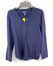 D Co Denim Company Navy Blue Button Up Women s Size Small Cardigan NWT