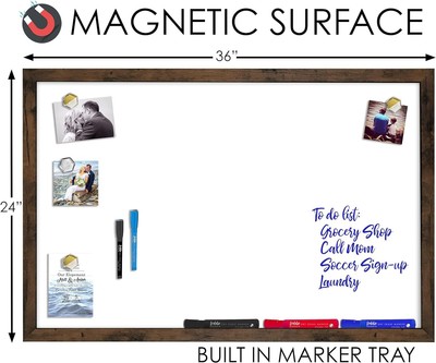 Magnetic White Board 24'' x 36'' - Magnetic Dry Erase Board