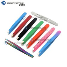 Professional Stainless Steel Slant Tip Eyebrow Tweezer Hair Removal Makeup-PICK