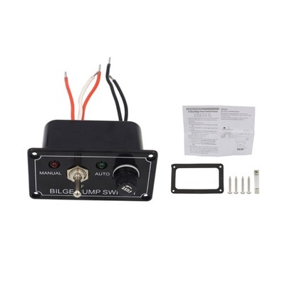 12V Manual-Off-Auto Toggle Switches 3 Way Fused Bilge Pump Switches Panel