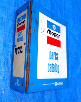 1972 MOPAR DODGE PLYMOUTH CHRYSLER PASSENGER CAR PARTS CATALOG VGC ORIGINAL ITEM