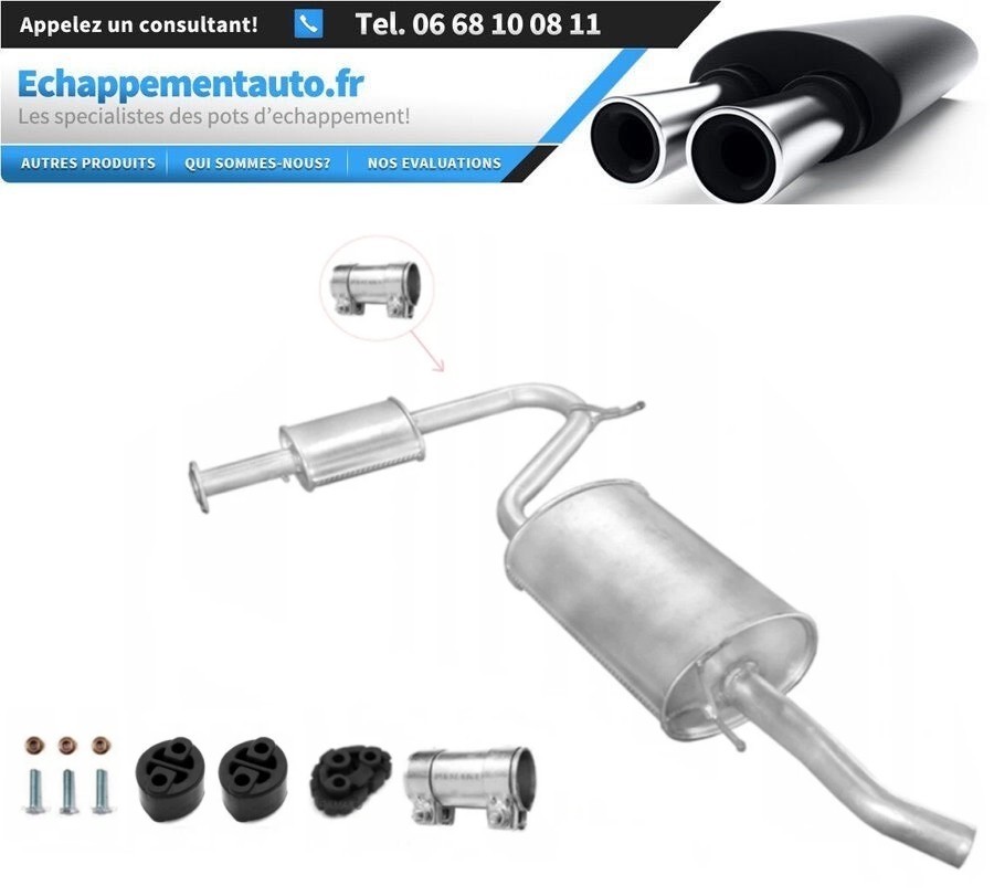 Silencieux échappement Peugeot Boxer 2.8 résout le bruit au contrôle technique E 1352070080