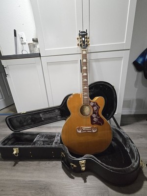 2020 Epiphone EJ-200SCE/VN Acoustic- Electric Guitar With Hardshell Case 
