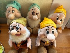 Disney Store Snow White & The Seven Dwarfs Dwarves Plush Soft Toys Set of 5