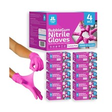 4 Mil   Fuchsia Pink Nitrile Gloves   Disposable Latex Free  Powder