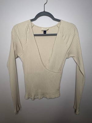 Women s universal thread faux wrap long sleeve shirt