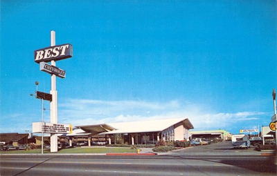 #ad 1970 CA Modesto Best Chevrolet Dealership 1234 McHenry Ave Postcard A31 $10.99