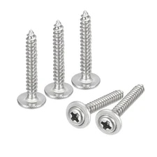 ST2.6x16x6mm Phillips Pan Head Self-tapping Screw with Washer, 100pcs (Silver)