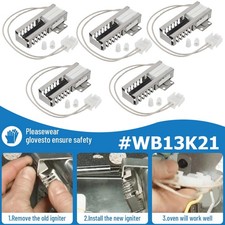 【Upgraded】WB13K21 Gas Range Oven Flat Ign...