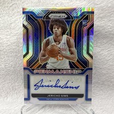 2021-22 Panini Prizm Rookie Penmanship Silver Jericho Sims #RP-JSI Auto 12z3