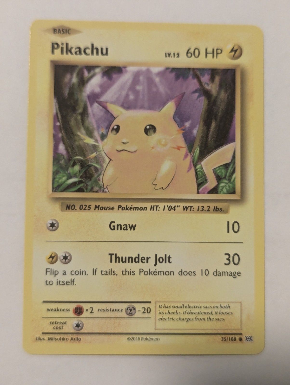 Pikachu 35/108 Normal Common XY - Evolutions - Pokemon TCG - NM