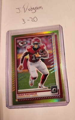 2025 Panini Donruss Optic Isiah Pacheco Prizm /15 Kansas City Chiefs #147 NFL