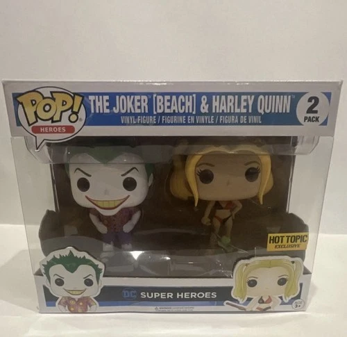 Funko Pop! DC Super Heroes The Joker & Harley Quinn Hot Topic Exclusive 2 Pack