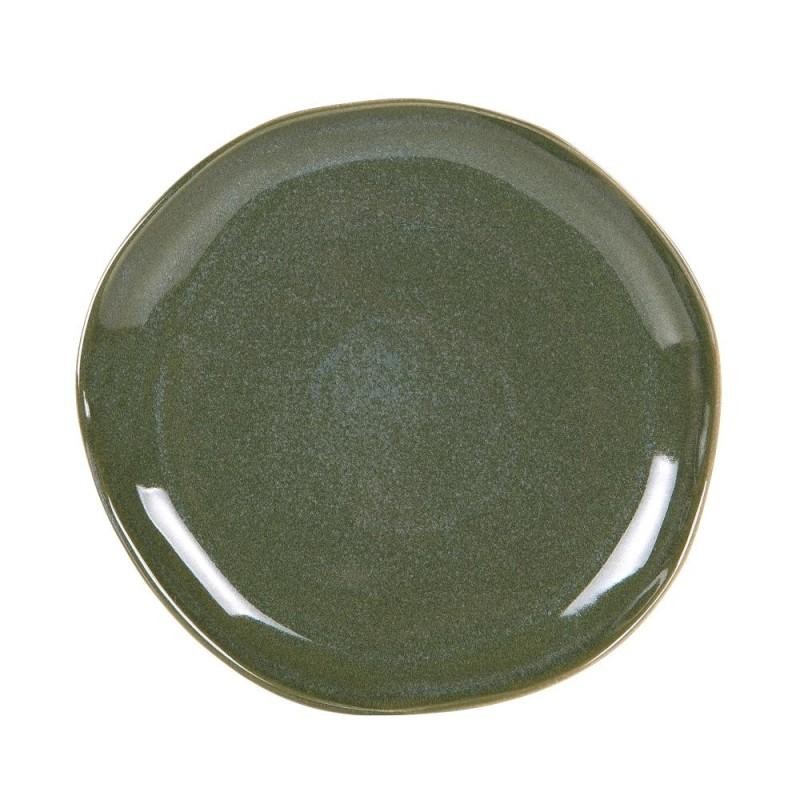 Assiette plate en grès Symphony vert de 27 cm haut de gamme