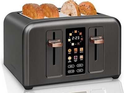 Toaster 4 Slice Full Touch control Toaster LCD Display 6 Bread Type 7 Shade