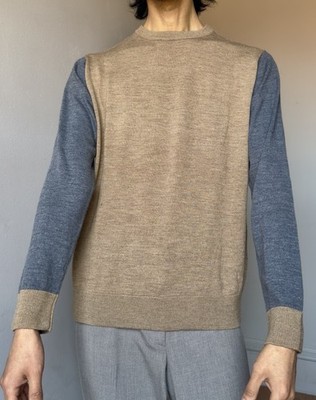 Wool Bugatchi Sweater Colorblock Knit Men s Pullover
