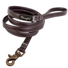 Dog Wrangler Dog Lead Leash Walking Brown 4ft M L XL 50-150LBS