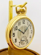 1922 Elgin 16S 15J Grade 313 Display Clear Back Pocket Watch Runs