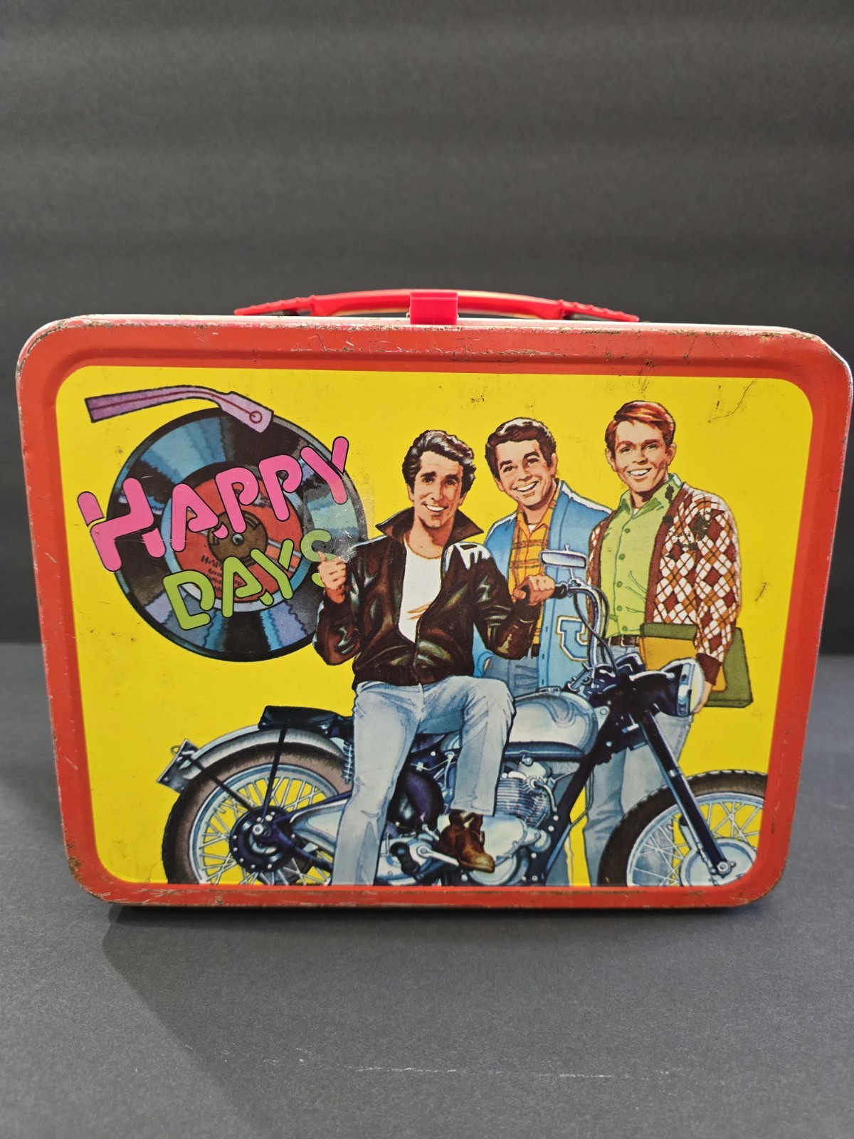 Vintage 1976 HAPPY DAYS Lunch Box With Thermos- King Seeley Thermos Paramount