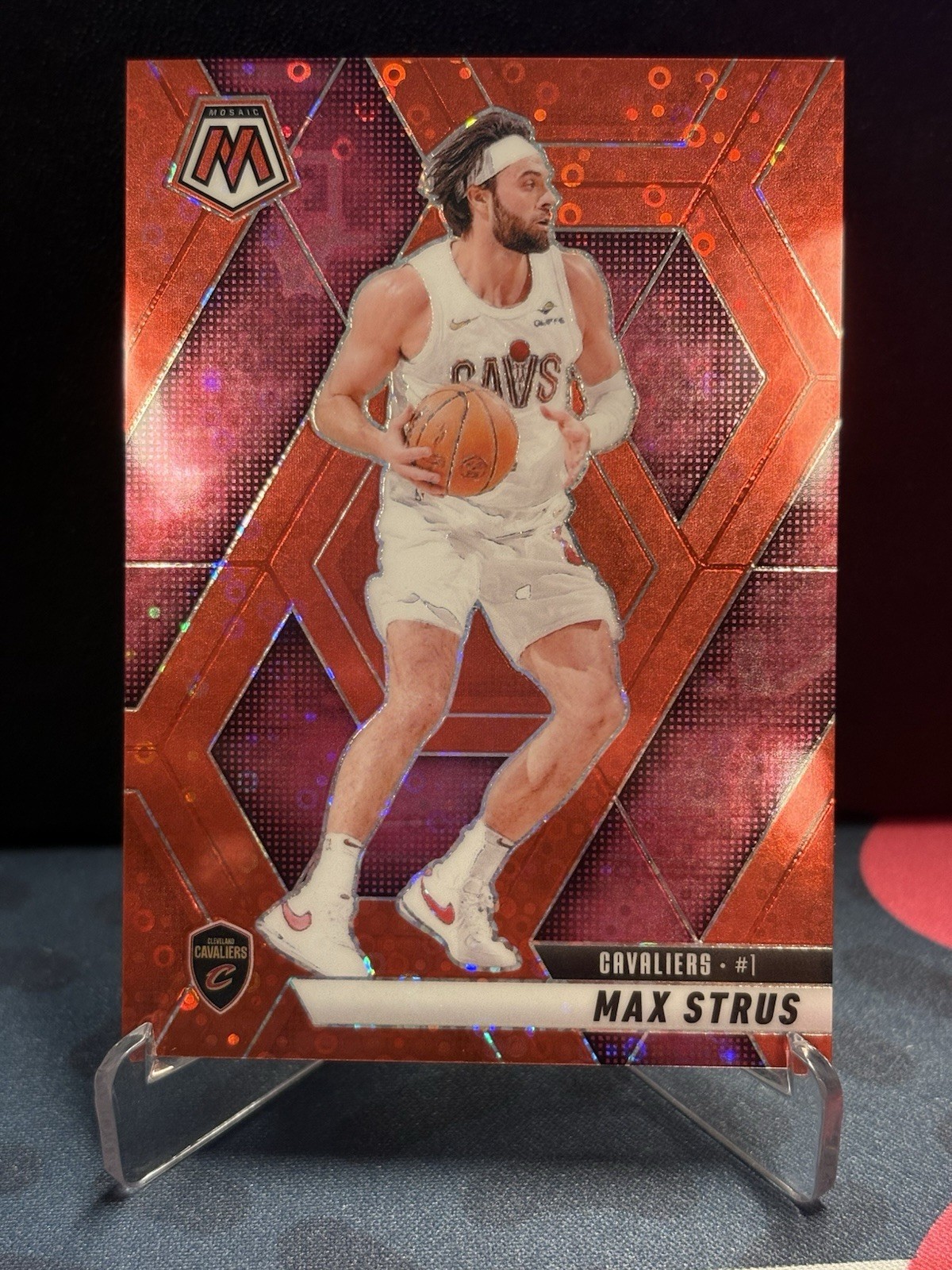2024-25 Panini Mosaic Max Strus #11 Fast Break Red Mosaic Prizm /99