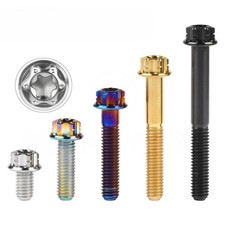Titanium Bolt M6x10 15 20 25 30 35 40 45-100mm Small Flange Torx Head Gr5 Screw