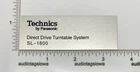 Technics SL-1800 Turntable Logo Badge Custom Size