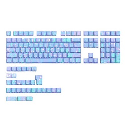 Translucent Side Engraved Keycaps 136Keys Set, Thick PBT Enhances Typing