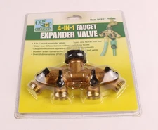 One Stop Gardens Solid Brass 4-in-1 Faucet Expander Valve 94377 - Brand New!