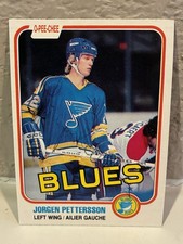 1981-82 O-Pee-Chee #296 Jorgen Pettersson Blues Signed Autograph Auto B