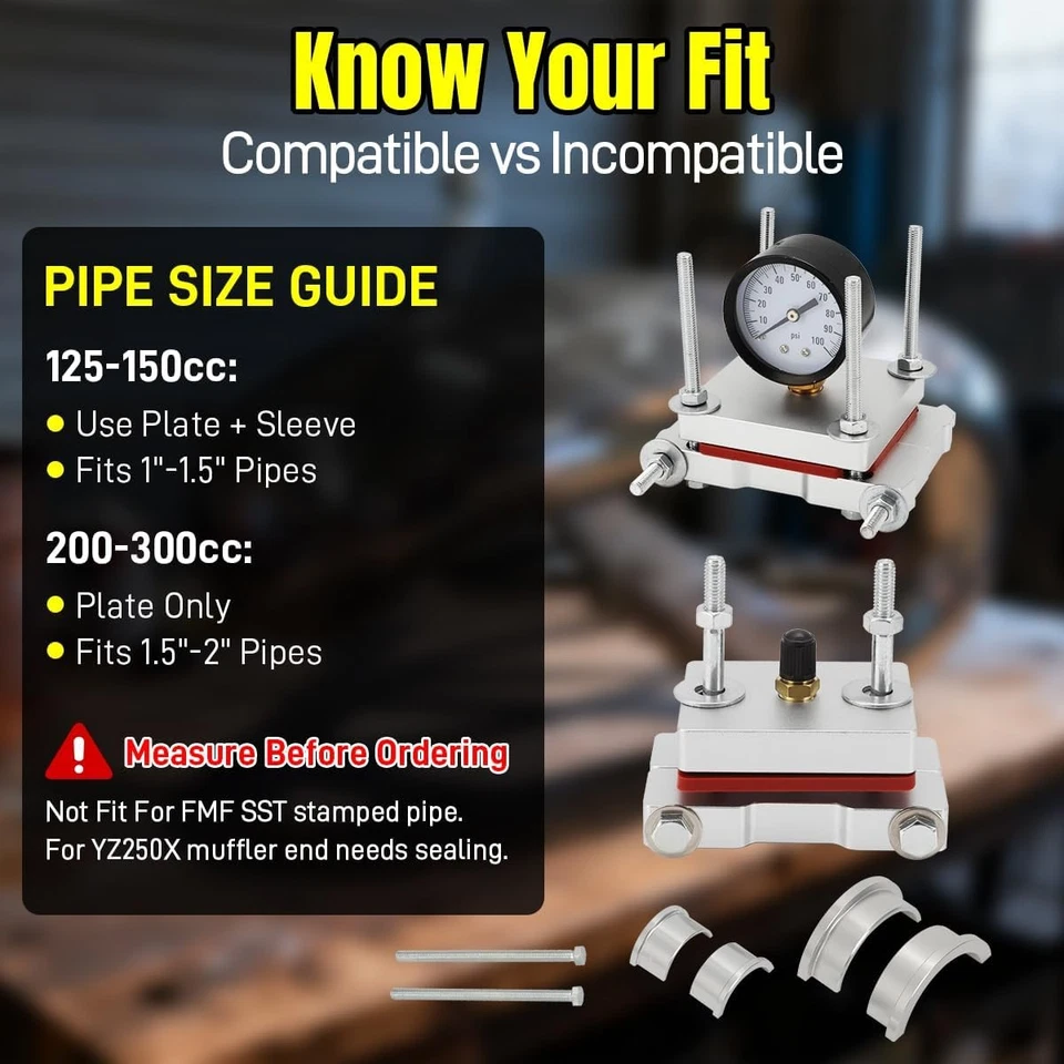 2-Stroke Exhaust Pipe Dent Repair Kit For 125 150 200 250cc 300cc 2-stroke Pipes - Image 4 of 4