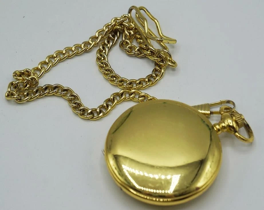 Chauve Aigle or Brillant Étui Ton Cadeau Poche Montre Quartz Avec Neuf Batterie - Photo 3/4