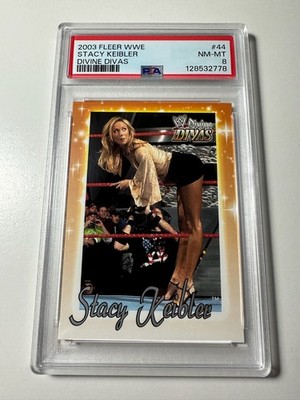 2003 Fleer WWE Divine Divas Stacy Keibler Base #44 PSA 8 SP
