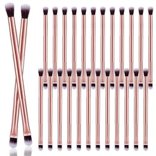 24 Pcs Eyeshadow Smudge Brush 2 in 1 Eyeshadow Double Ended Concealer Brush unde