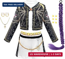 Girls Cosplay Costume, 3-13 Years Kids Lining Jacket Shorts 3PCS Uniform Outfits