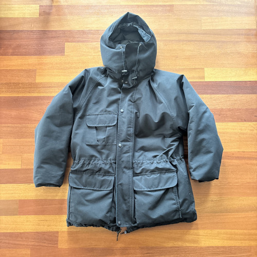 VTG Eddie Bauer Men's Sz Large Goose Down Ridgeline Parka Black Gore-Tex Puffer - Picture 1 of 8