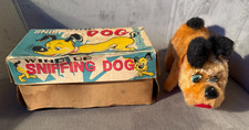 Vintage Wind Up Sniffing Dog Toy Made in Japan 1940s