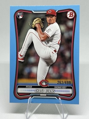 2026 Bowman Chase Burns Sky Blue Rookie /499 #3 REDS