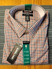Kirkland Men's Traditional Fit Non-Iron Dress Shirt, Multicolor, 17-32/33