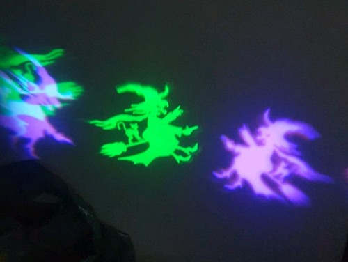 Spirit LED Lightshow Projection Whirl-A- Motion Halloween Green Purple Witches - Picture 9 of 10