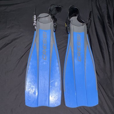 Cressi-sub Frog Open Heel Water Sport Fins Blue/Gray Size M-L
