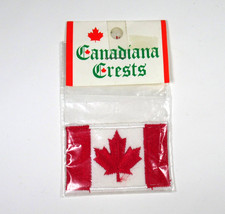 Vintage Canada Flag Patch Canadiana Crests Made in Canada Sew On Embroidered
