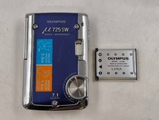 Olympus 725 SW 7.1 MP Digital Camera Navy - Refurbished