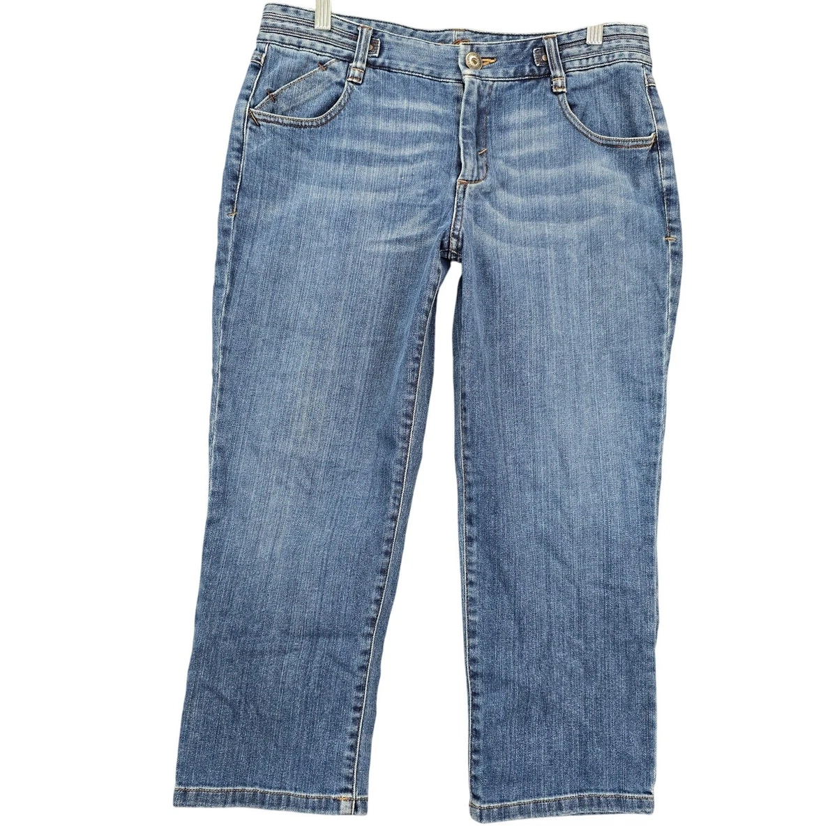Jean Eddie Bauer Classic Slim Straight – Femme Taille 4, Bleu, Neuf Sans étiquette