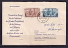 GERMANY EAST DDR 1954 FDC 5 YEARS DDR WITH EMBOSSED GERMAN WORDED CACHET#C2248