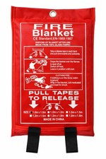 Fire Blanket Emergency Safety Blanket 1m x 1m Kitchen Home Caravan Camping