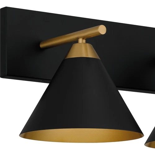 Matte Black Four Light Bath from the Mastro Collection - Picture 5 of 7