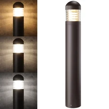 43" 3CCT LED Bollard Landscape Light, 120-277V, IP65, UL & FCC Listed