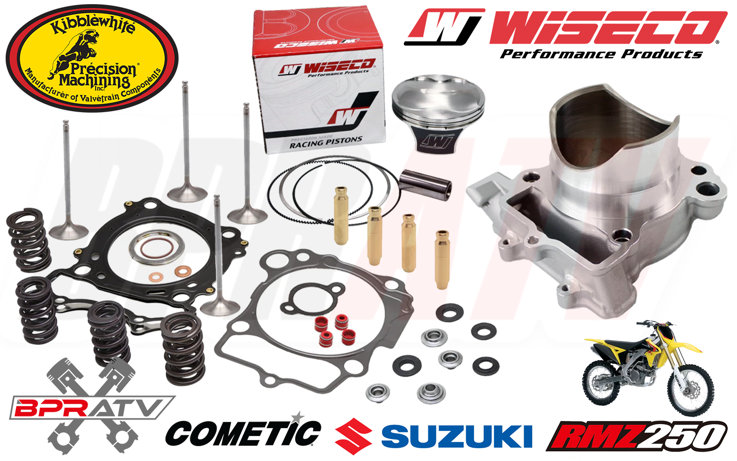 Wiseco 405M06900 Suzuki RM250B 77-81/PE250 77-81 2717CD Piston Kit