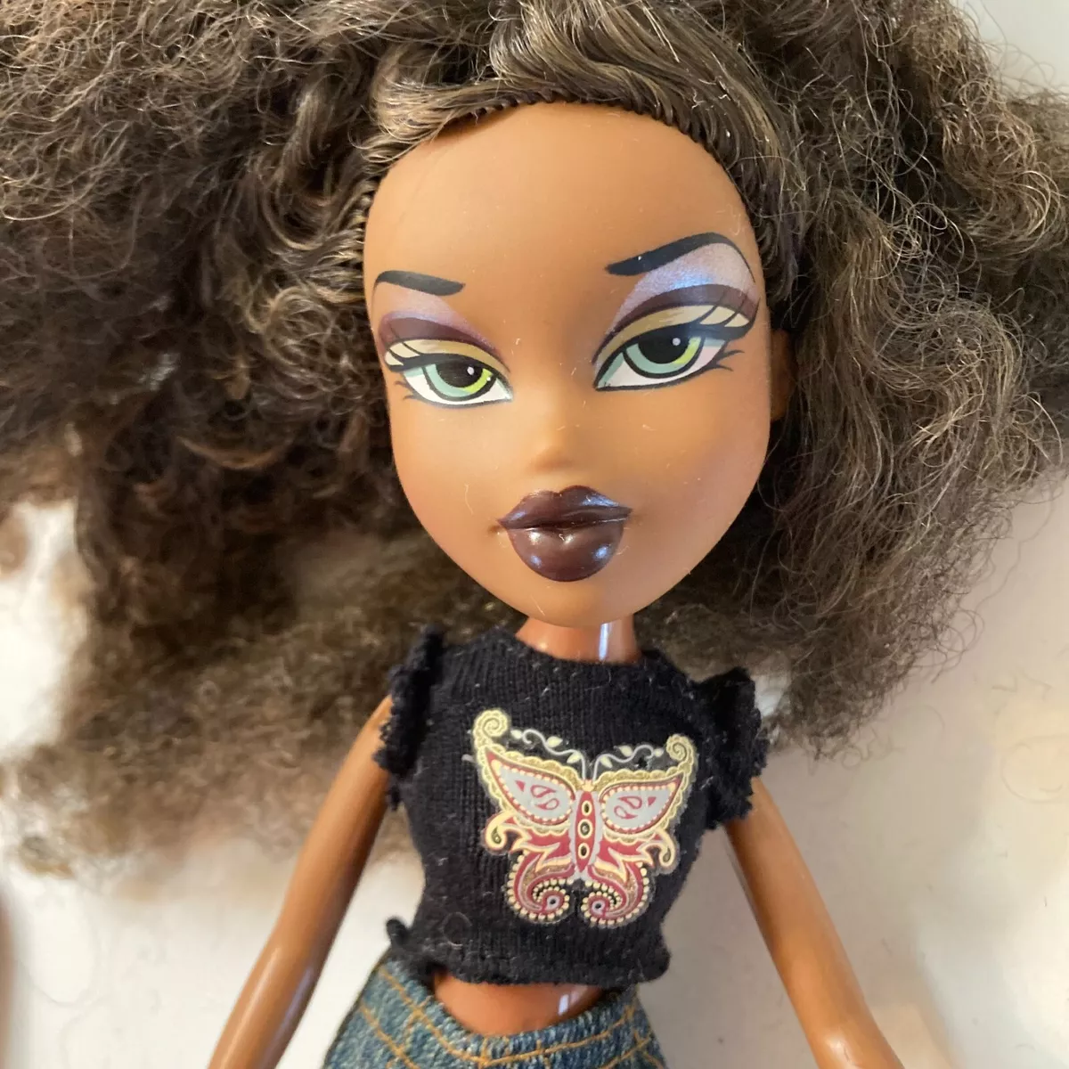 2001 Vintage Bratz Sasha You African American Brown Curly Hair Green Eyes