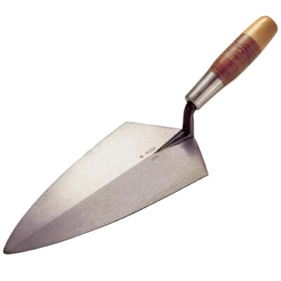 W Rose Brick Trowel 11'' Philadelphia Pattern Leather Handle